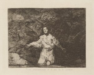 Triste forvarsel om hva som kommer til å skje, pl. 1 fra serien The Disasters of War av Francisco de Goya