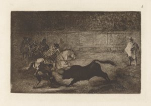 En spansk rytter som knuser av Francisco de Goya