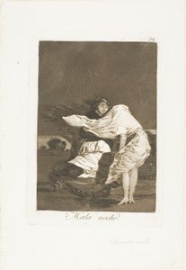 A Bad Night, plate 36 fra Los Caprichos av Francisco Jose de Goya y Lucientes