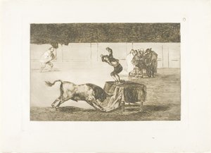 Nok en galskap av ham i samme ring, plate 19 fra The Art of Bullfighting av Francisco Jose de Goya y Lucientes