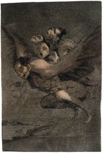 Buen Viage (Trygg tur). Vingemonstre. ca. 1802 (gravering) av Francisco Jose de Goya y Lucientes