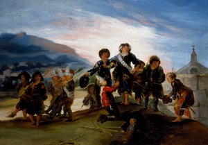 Barn leker med soldater av Francisco Jose de Goya y Lucientes