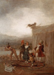 Comedy dell'arte (italiensk komedie), eller omreisende tegneserier av Francisco de Goya (1746-1828) av Francisco Jose de Goya y Lucientes
