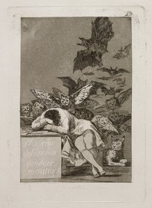 The Dream of Reason produserer monstre av Francisco Jose de Goya y Lucientes