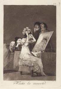 Til døden, plate 55 fra Los Caprichos av Francisco Jose de Goya y Lucientes