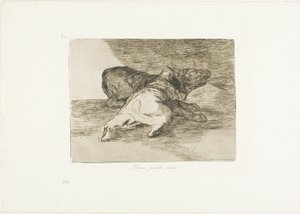 Han får noe ut av det, plate 40 fra The Disasters of War av Francisco Jose de Goya y Lucientes