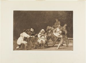 Den som ikke liker deg vil ærekrenke deg i spøk, plate 17 fra Los Proverbios av Francisco Jose de Goya y Lucientes