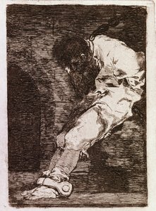 Hvis det er en kriminell dør han raskt (Aquatint, ca. 1810) av Francisco de Goya