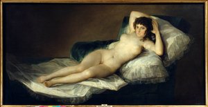 Den nakne maja (The Nude Maja), ca. 1800 (olje på lerret)