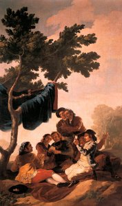 ""Kortspillerne"" Maleri av Francisco de Goya y Lucientes (1746-1828) for et billedvev laget ved Royal Tapestry Manufactory for spisesalen til El Pardo-palasset i 1778. Prado-museet. Madrid av Francisco Jose de Goya y Lucientes