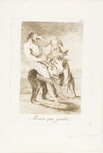 Se hvor høytidelige de er!, plate 63 fra Los Caprichos av Francisco Jose de Goya y Lucientes