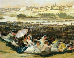 Engen til San Isidro, av Francisco de Goya (1746-1828), Detalj av Francisco Jose de Goya y Lucientes