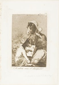Kanskje eleven vet mer?, plate 37 fra Los Caprichos av Francisco Jose de Goya y Lucientes