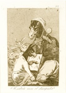 Kan eleven vite mer? Fra Los Caprichos, først utgitt 1799 (etsing og akvatint) av Francisco de Goya