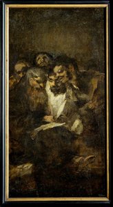 Lesing, også Politikerne … (maleri på lerret) av Francisco Jose de Goya y Lucientes