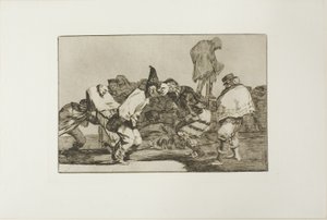 Gled deg, Carnival, for Tomorrow You will Be Ashes, plate 14 fra Los Proverbios av Francisco Jose de Goya y Lucientes