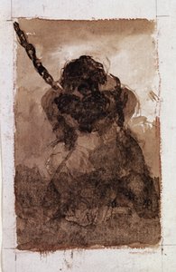 Silhuett av fangekjede (Tegning av Francisco de Goya