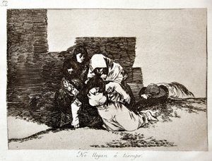 The Disasters of War: No Llegan a Tiempo (They Come Too Late) av Francisco Jose de Goya y Lucientes