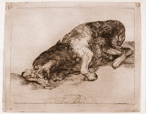 The Disasters of War: Proud Monster! (etsing fra forberedende tegning av Francisco de Goya
