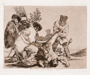 The Disasters of War: Hva annet kan vi gjøre? (Gravering etter tegning av Francisco de Goya