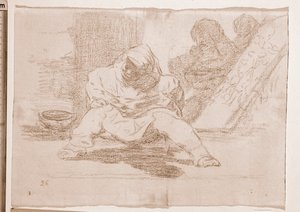 The Disasters of War: Hvilken galskap! (forberedende tegning av Francisco de Goya