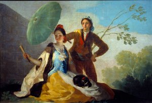 Parasollmaleriet av Francisco de Goya (1746-1828) Madrid Prado-museet fra 1700-tallet av Francisco de Goya