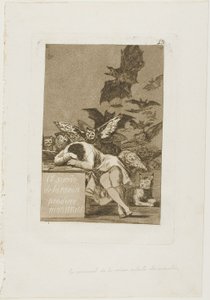 The Sleep of Reason Produces Monsters, plate 43 fra Los Caprichos av Francisco Jose de Goya y Lucientes
