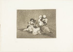 The Women Give Courage, plate fire fra The Disasters of War av Francisco Jose de Goya y Lucientes