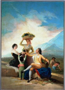 Vinhøsten, tegneserie til et billedvev (maleri på lerret) av Francisco Jose de Goya y Lucientes