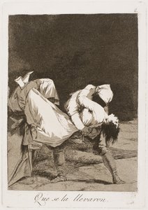 They Carried Her Off!, plate åtte fra Los Caprichos, 1797-99 av Francisco de Goya