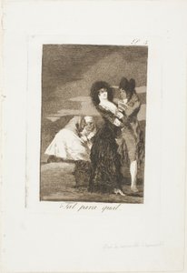 Two of a Kind, tallerken fem fra Los Caprichos av Francisco Jose de Goya y Lucientes