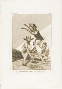 Vent til du er blitt salvet, plate 67 fra Los Caprichos av Francisco Jose de Goya y Lucientes