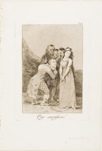 What a Sacrifice!, plate 14 fra Los Caprichos av Francisco Jose de Goya y Lucientes