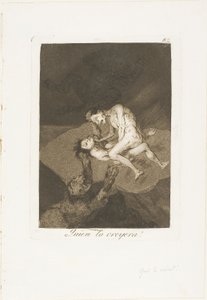 Hvem ville ha trodd det!, plate 62 fra Los Caprichos av Francisco Jose de Goya y Lucientes