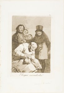 Hvorfor skjule dem?, plate 30 fra Los Caprichos av Francisco Jose de Goya y Lucientes