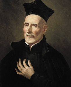 Calasanz, Saint Joseph (1556-1648). Spansk religiøs mann og pedagog. Saint Joseph Calasanctius (olje på lerret) av Francisco Jover y Casanova