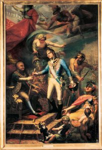 Charles IV av Spania (1748–1819) utnevner Manuel Godoy (1767–1851) til admiral for marinen av Francisco Llacer y Valdermont