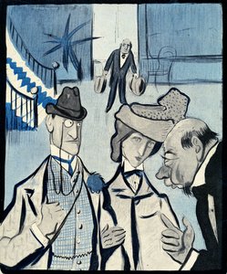 Et engelsk par sjekker inn på et fransk hotell, 1903 av Francisco Sancha y Lengo