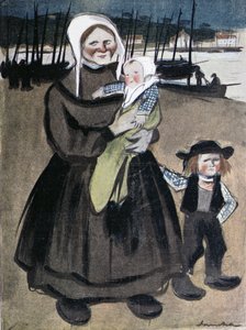 The Famine in Brittany, illustrasjon fra en spesialutgave av 