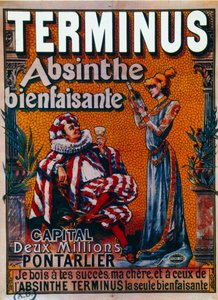 Reklame for Terminus "gunstig absint" av Pontarlier (plakat)