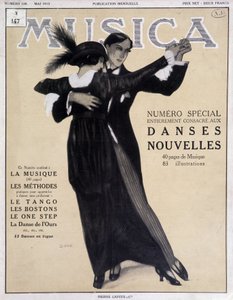 Numero spesialdanser nouvelles (par som danser tango) - Illustrasjon av Francisco Javier Gose (1876-1915) I "" Musica""", mai 1913