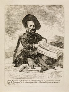 Til dvergen [El Primo] av Francisco de Goya