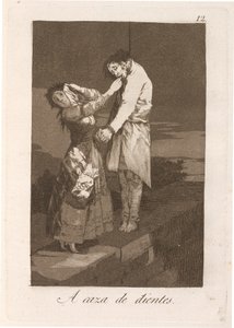 A caza de dientes (ut på jakt etter tenner) av Francisco de Goya