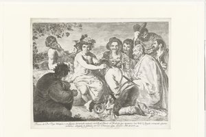 Bacchus i donkaards Baco (tittel på objekt) Drunkardene av Francisco de Goya