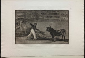 Bullfights: Origin of the Harpuons or Banderillas, 1876. av Francisco de Goya