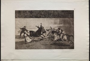 Bullfights: The Death of Pepe Illo (2. komposisjon) av Francisco de Goya