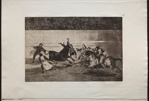Bullfights: The Death of Pepe Illo 2. komposisjon, 1876. av Francisco de Goya