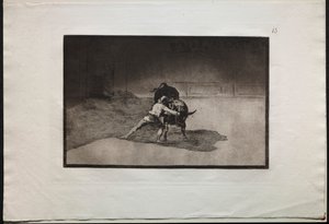 Bullfights: The Famous Martincho Places the Banderillas Play the Bull with the Movement of his body av Francisco de Goya