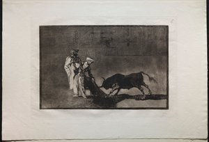 Bullfights: The Moors Make a Different Play in the Ring Calling the Bull with the Burnous av Francisco de Goya