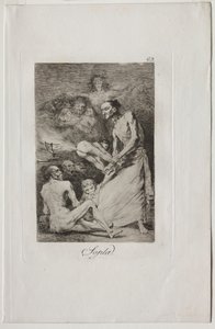 Caprichos: Blås! av Francisco de Goya